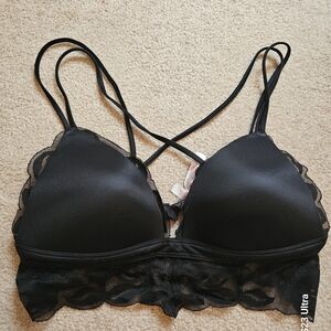 PINK SzM Elegant Black Lace Bralette